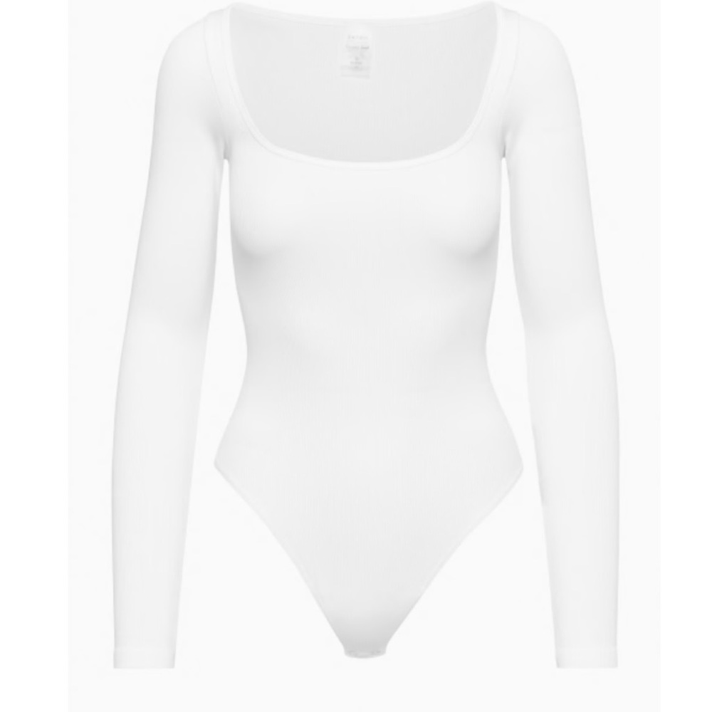 Rib Seamless Squareneck Longsleeve Bodysuit